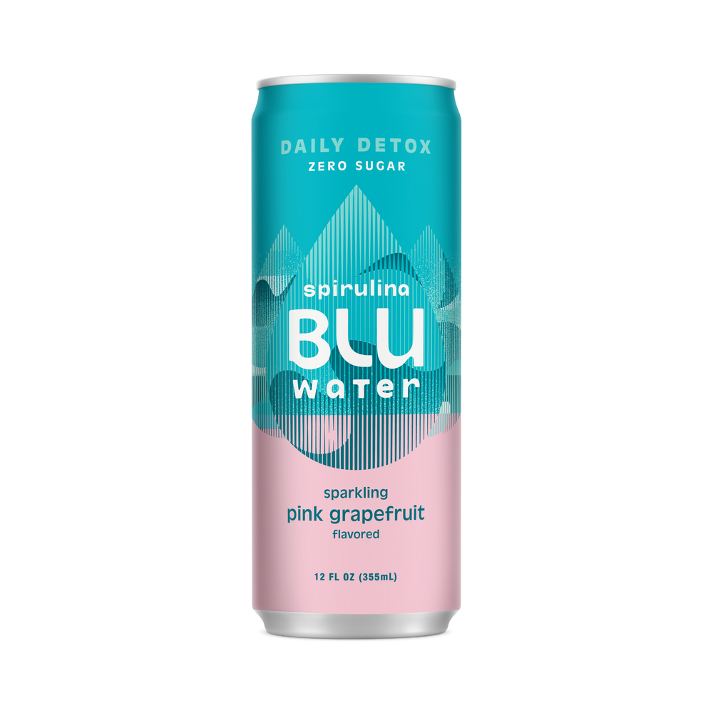 
                  
                    Pink Grapefruit Spirulina BLUwater- Naturally Blue Antioxidant Hydration Sparkling Spirulina Water - 6 pack
                  
                