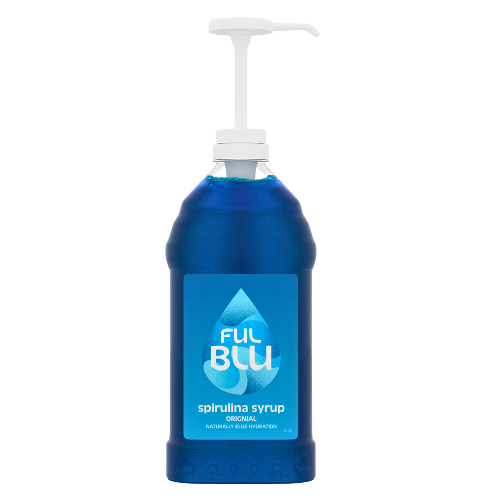 FUL BLU Spirulina Syrup- Naturally Blue Hydration - 64oz